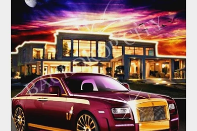8'x8' Mansion Car Combo Hip Hop Backgrounds Backdrop   Video ...