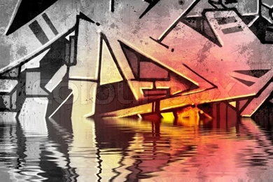 Graffiti Over Old Dirty Wall, Urban Hip Hop Backgrounds Gray ...