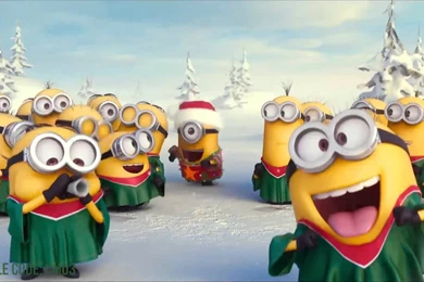 Minions Wishing Merry Christmas With Your Logo ! Make Your Own ...