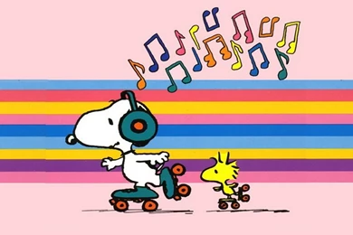 Snoopy Skecting Listen Music Wallpaper.jpg