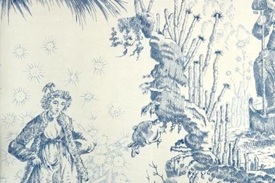 Fabric Wallpaper: Toile Wallpapers