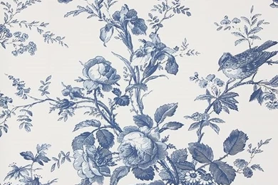 Isabelle Blue Toile Wallpapers