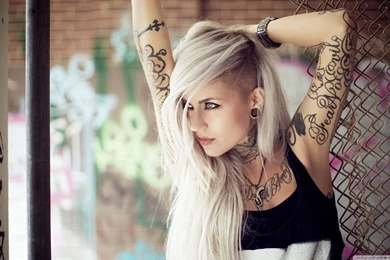 Blonde Girl Tattoos HD Desktop Wallpapers : High Definition ...