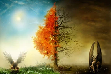 Wallpapers Devil Angel 1024x768