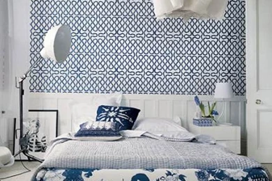 15 Captivating Bedrooms With Geometric Wallpapers Ideas