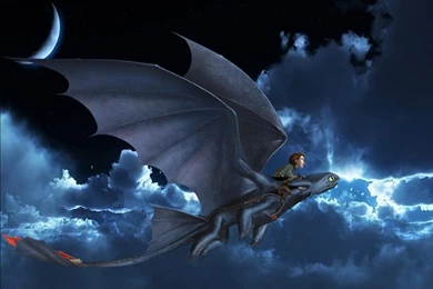 Hiccup And Toohtless Night Flight Wallpapers By KuroWolf216 On ...