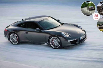 2013 Porsche 911 Carrera 4S In Snow   Side