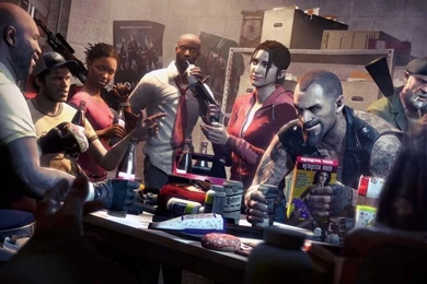 Louis, Ellis, Francis, Nick, Bill, Coach, Rochelle, Zoey, Left 4 ...