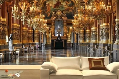 6179 Luxury Golden Palace II Customized Mural Self Adhesive ...