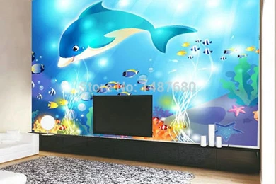 Modern Plum Flower Wall 3d White Horse Wall Murals Wallpapers 3d ...