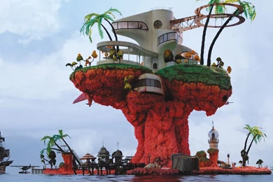 Gallery For   Gorillaz Wallpapers Plastic Beach