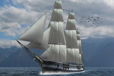 Wallpapers Old Boats Sailing Ship Blue Ocean 1440x900