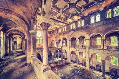 Download Wallpapers 3840x2160 Building, Debris, Light, Stone ...