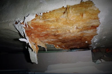 More Damaged Asbestos Paper & Fiberglass Duct Insulation