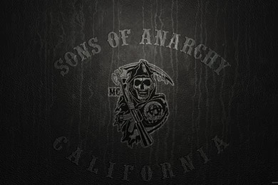 Download 2560x1440 Sons Of Anarchy Logo On Leather Wallpapers