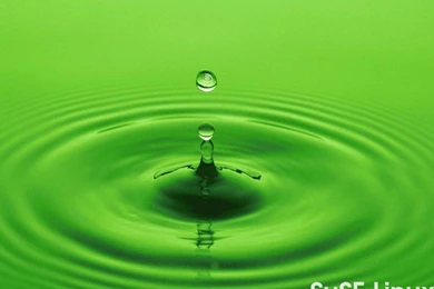 GREEN DROP SUSE LINUX WALLPAPER (