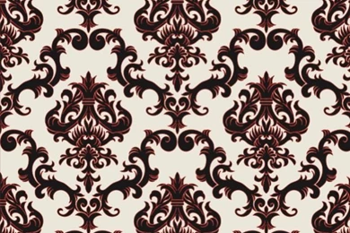 Lounge Lizard Rockin Damask Baroque Wallpapers   Burgundy/Black ...