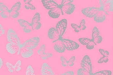 Fun4Walls Butterfly Metallic Wallpapers In Pink From I Love ...