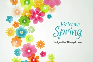 Spring Flowers Backgrounds Vector