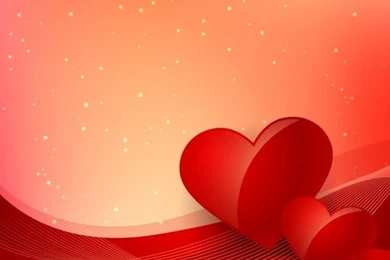 Red Valentines Backgrounds With Waves And Hearts Vector