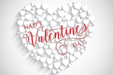 Valentines Backgrounds Made With White Hearts Vector
