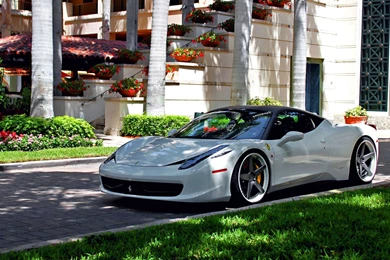 White Ferrari 458 Italia 1 Wallpapers