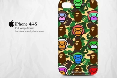 Shoply.com  BAPE Baby Milo Pattern Wallpapers iPhone Case 5 5S 5C 4 ...