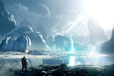 2D Art Ice Planet Wallpapers