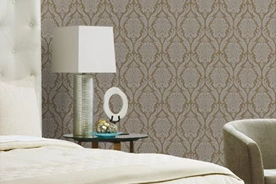 Damascus Wallpapers In Gold And Beige Design By York Wallcoverings ...