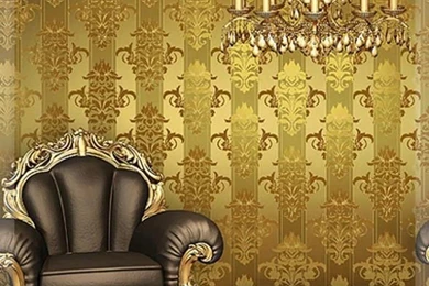 2014 New Luxurious Red Gold Silver Glitter Damascus Wallpapers ...