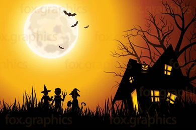 Spooky House Backgrounds Fox Graphics