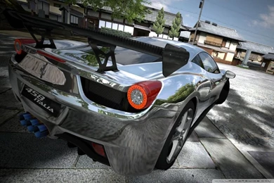 Ferrari 458 Italia Chrome HD Desktop Wallpapers : Widescreen : High ...