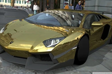 Lamborghini Aventador LP700 4 Gold Chrome, Gran Turismo 5 HD ...