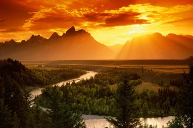 Wallpapers: Snake River In Grand Teton National Park Wallpapers