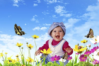 Download Wallpapers 3840x2160 Child, Nature, Boy, Smile, Happy, Sky ...