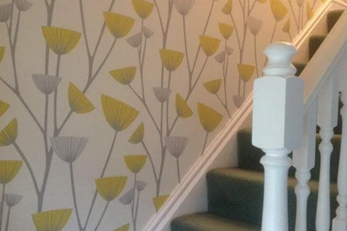 Dandelion Grey, White & Yellow Floral Wallpapers