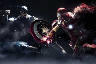 Captain America Vs Iron Man HD Desktop Wallpapers : Widescreen ...