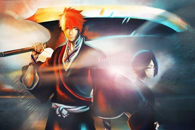 Bleach Kurosaki Ichigo Shinigami Kuchiki Rukia Wallpapers ...