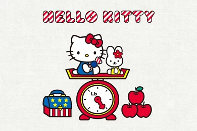 Hello Kitty On A Scale Desktop Wallpapers 618