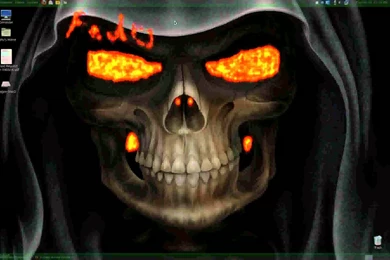Linux Flame Skull Animated Wall Paper   Fedora 14   YouTube