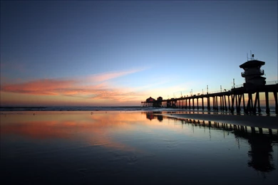 HB Pier At Dusk By Scott Otta   Desktop Wallpapers