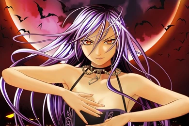 Download Wallpapers 1366x768 Akashiya Moka, Rosario Vampire, Girl ...