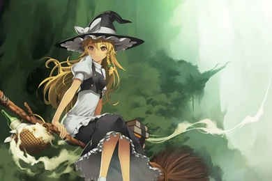 Download Wallpapers 1920x1080 Girl, Broom, Hat, Witch, Witchcraft ...