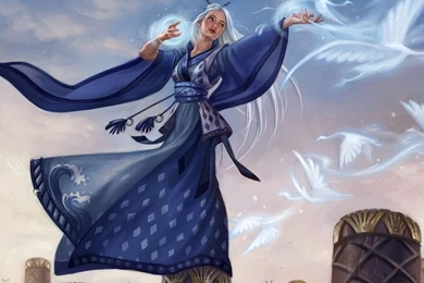 Download Wallpapers Girl, Magic, Birds, Witchcraft HD Backgrounds