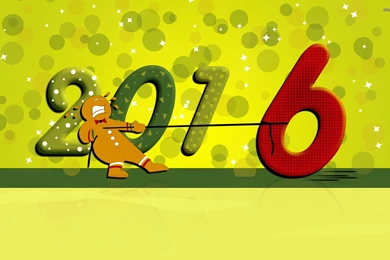 Gingerbread Man Pulling On The 6 Wallpapers   Holiday Wallpapers ...