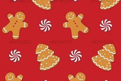 Gingerbread Cookies Seamless Pattern