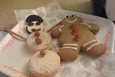 Gingerbread Man And Snow Man   Christmas Wallpapers (17913882)   Fanpop