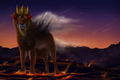 Entei Is Large And Pointing By KFCemployee On DeviantArt