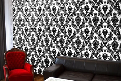 Damsel Self Adhesive Wallpapers In White And Black Design By ...