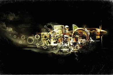 Aircraft Retro Typography Machine Wallpapers   (